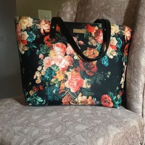 Bebe Melissa Black Floral Tote